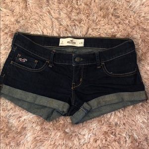 Hollister jeans shorts dark denim size 3 waist 26